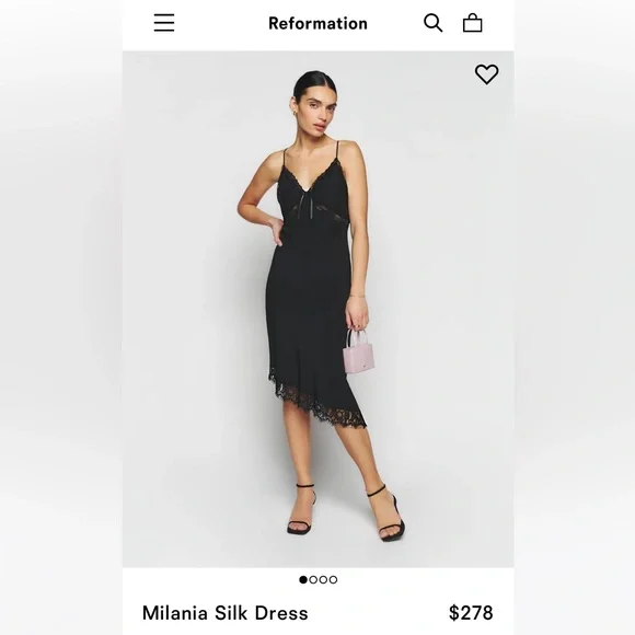 Reformation | Dresses | Nwt Reformation Milania Silk Dress Black Size  Medium | Poshmark
